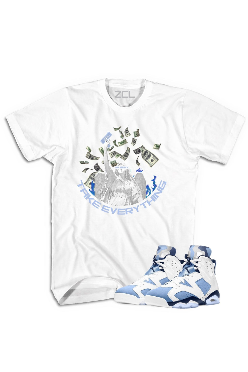 Air Jordan 6 "Take Everything" Tee UNC White - Zamage
