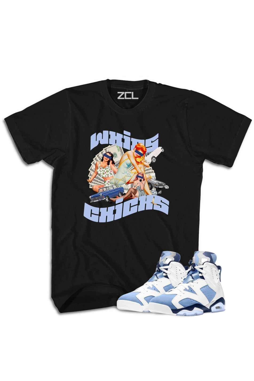 Air Jordan 6 "Whips & Chicks" Tee UNC White - Zamage
