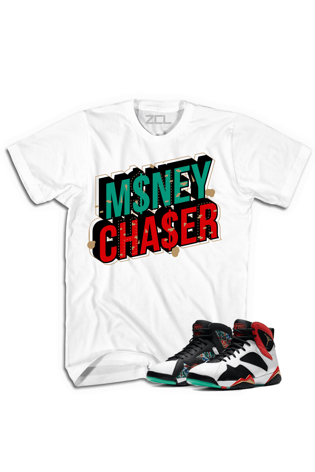 Air Jordan 7 China "Money Chaser" Tee (Chile Red) - Zamage