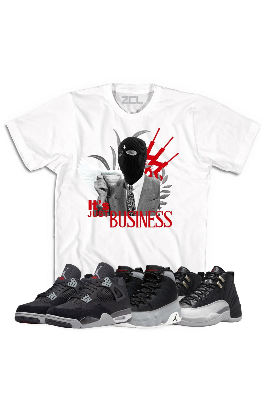 Air Jordan "It's Just Business" Tee Black Canvas - Zamage