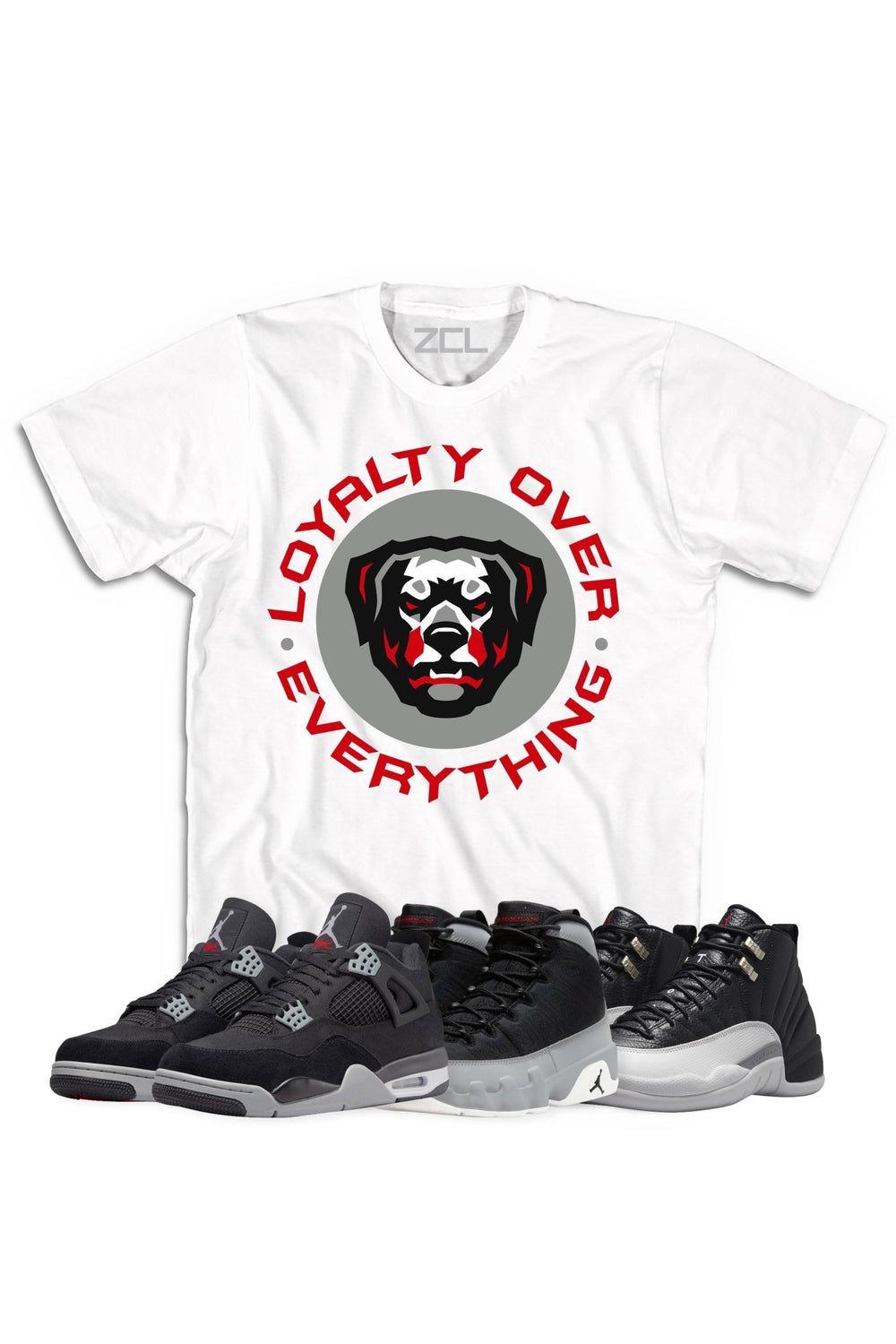 Air Jordan "Loyalty Over Everything" Tee Black Canvas - Zamage
