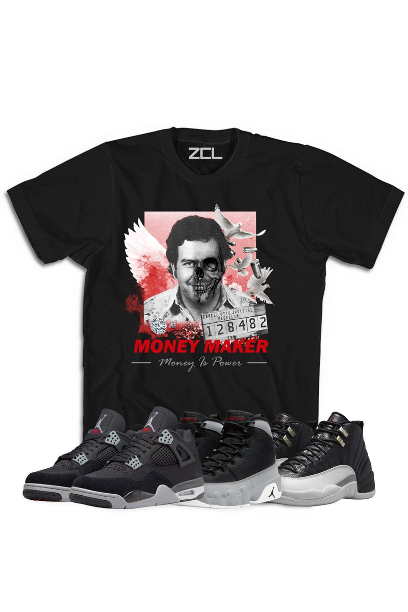 Air Jordan "Money Maker" Tee Black Canvas - Zamage