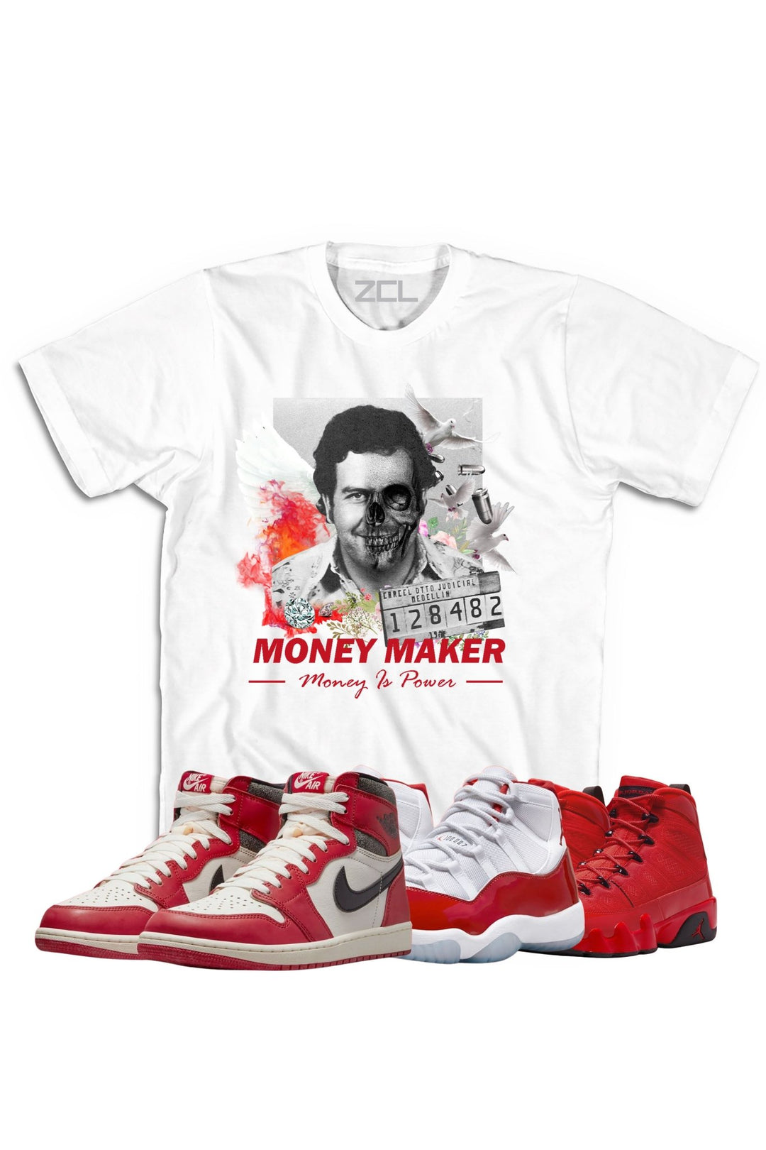 Air Jordan "Money Maker" Tee Lost & Found - Cherry Red - Zamage