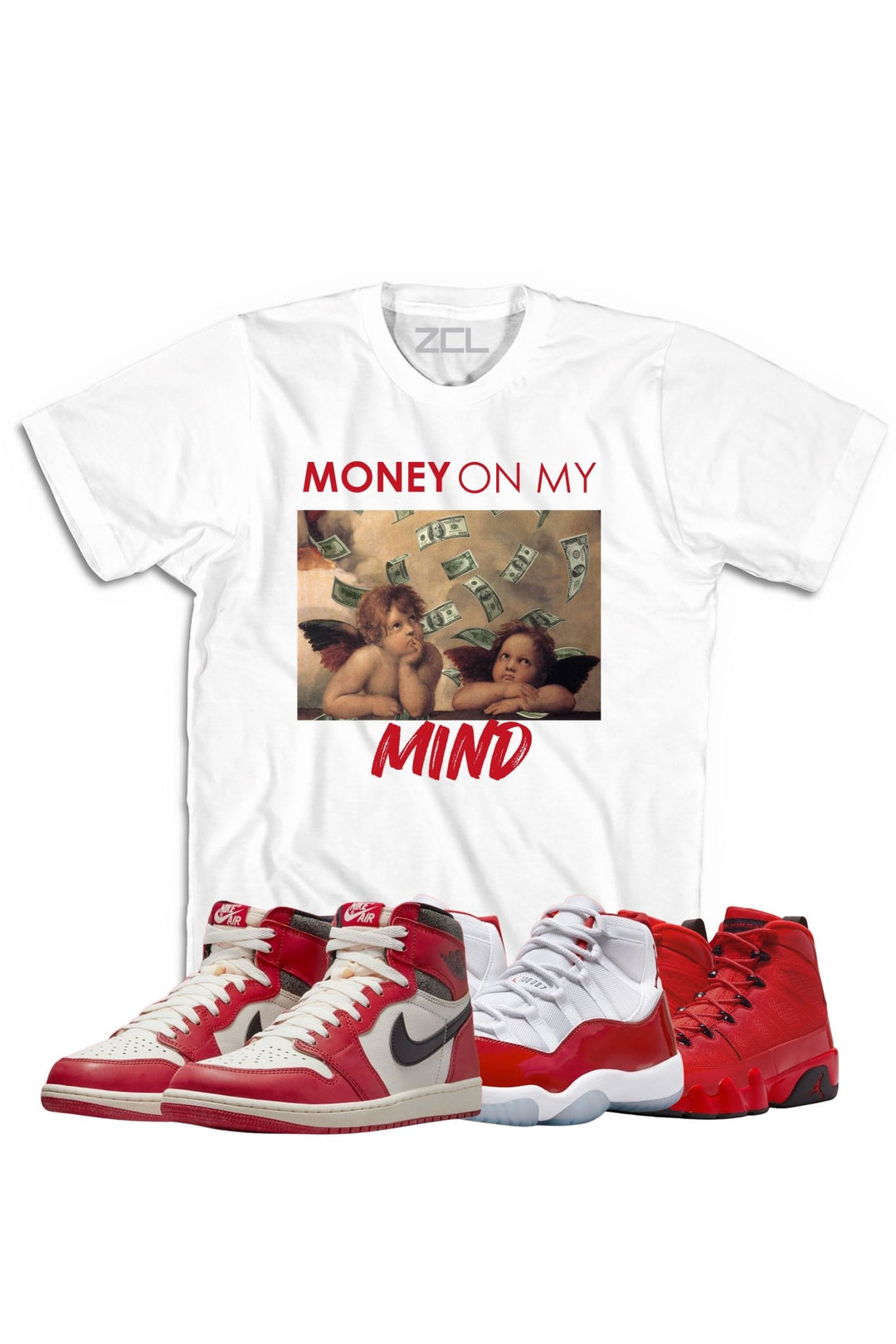 Air Jordan "Money On My Mind" Tee Lost & Found Cherry Red - Zamage