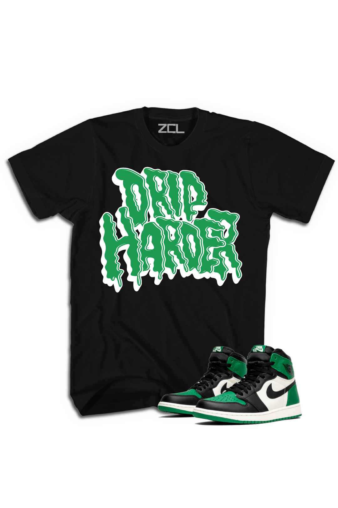 Air Jordan Retro 1 "Drip Harder" Tee (Pine Green) - Zamage