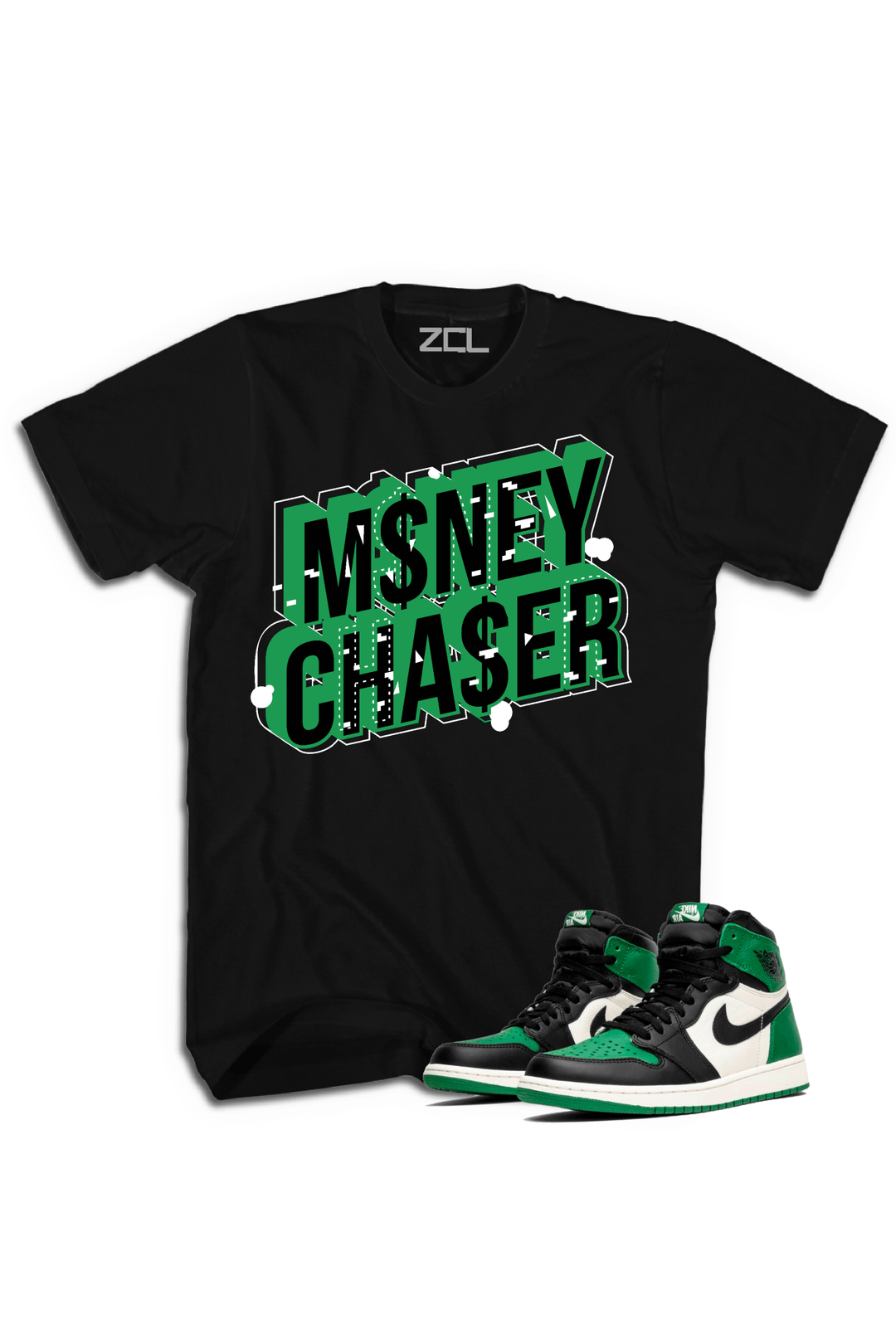 Air Jordan Retro 1 "Money Chaser" Tee (Pine Green) - Zamage
