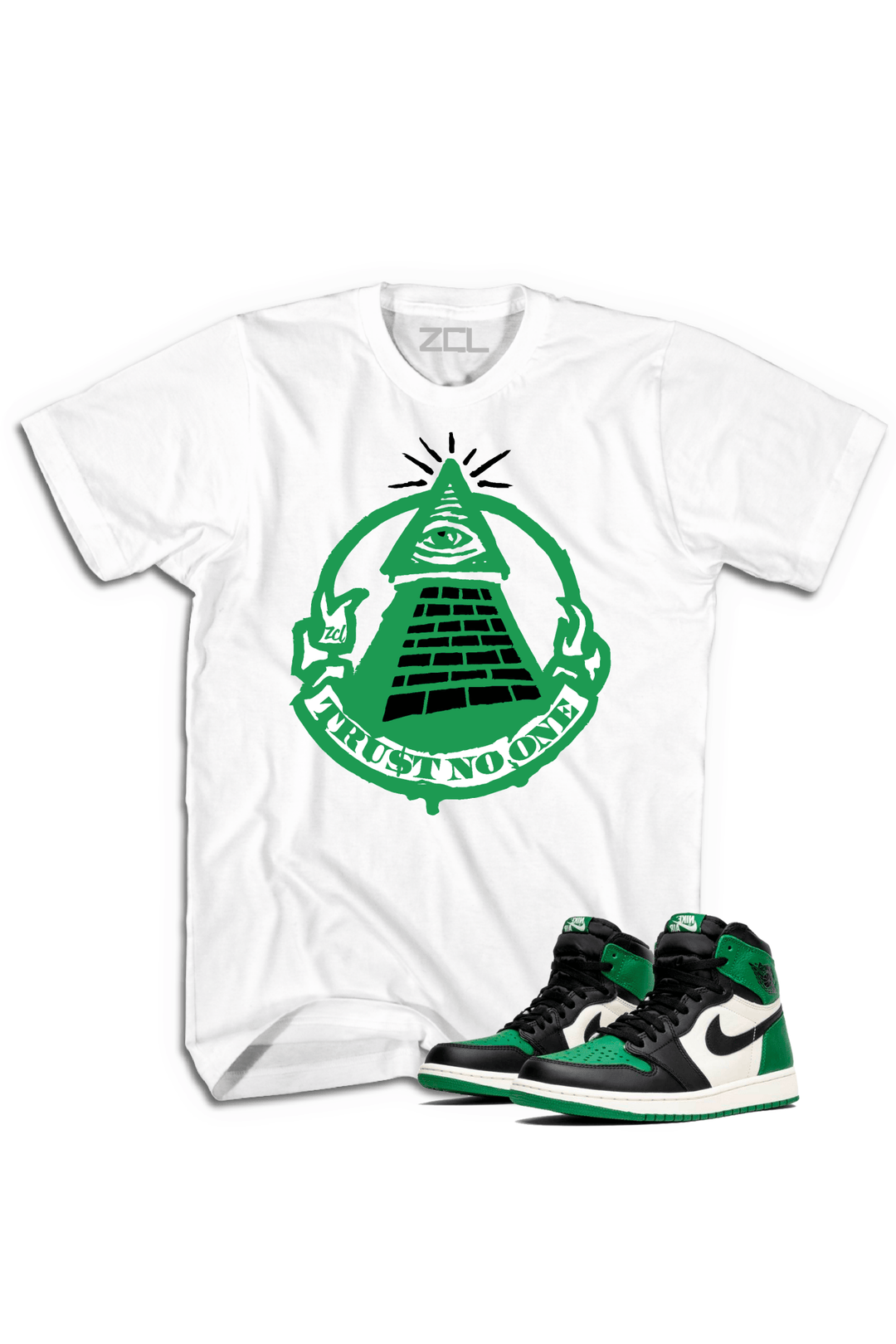 Air Jordan Retro 1 "Trust No One" Tee (Pine Green) - Zamage