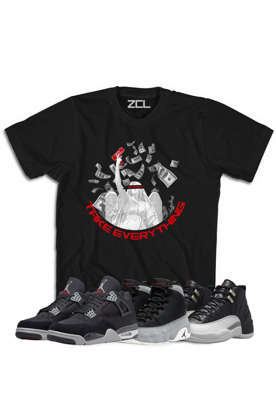 Air Jordan "Take Everything" Tee Black Canvas - Zamage