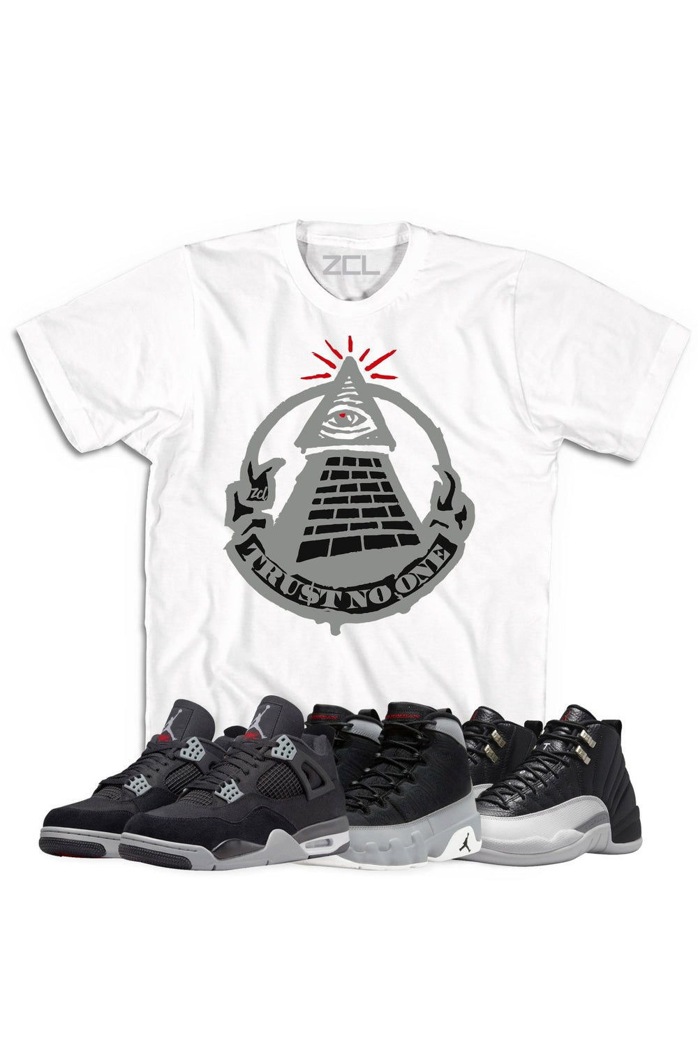 Air Jordan "Trust No One" Tee Black Canvas - Zamage