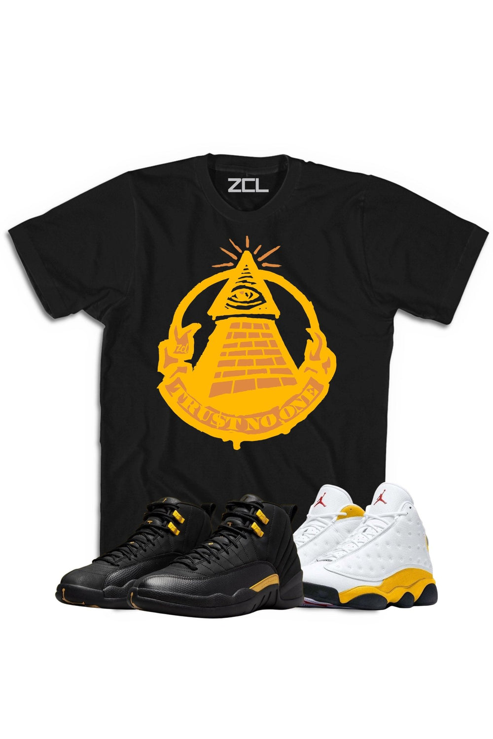 Air Jordan "Trust No One" Tee Black Taxi /Del Sol - Zamage