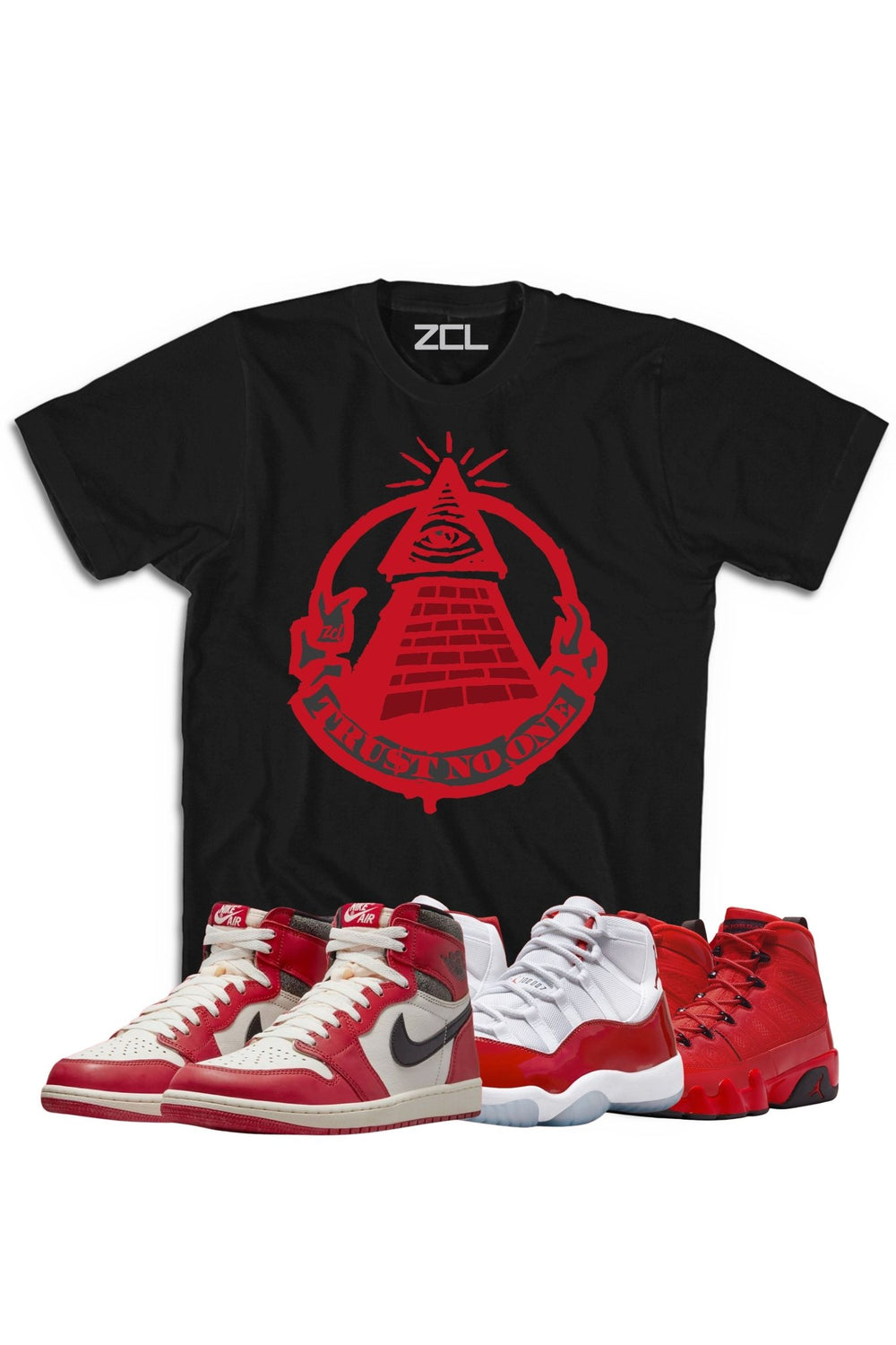 Air Jordan "Trust No One" Tee Lost & Found - Cherry Red - Zamage