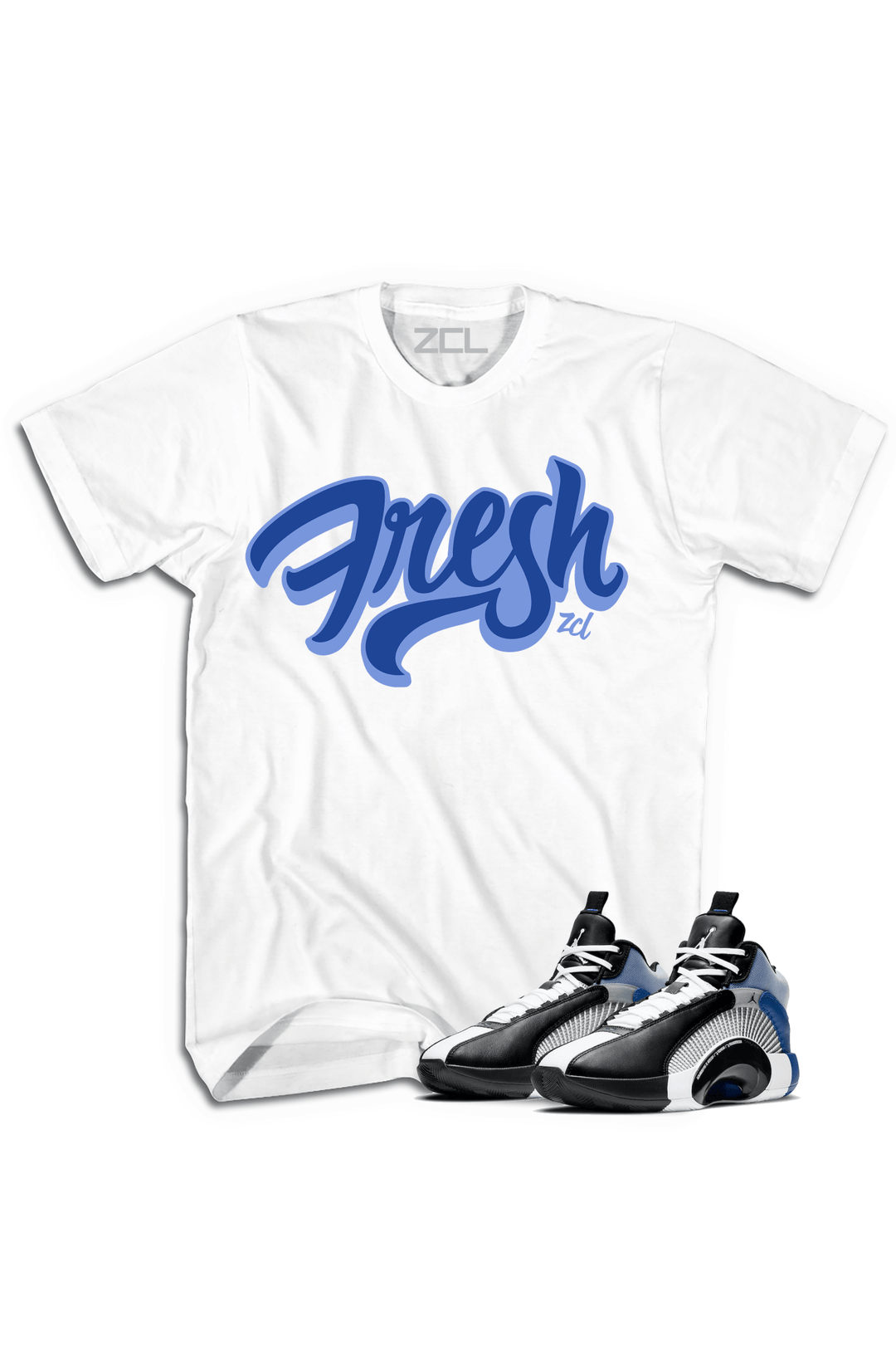 Air Jordan X Fragment "Fresh" Tee Sport (Blue) - Zamage