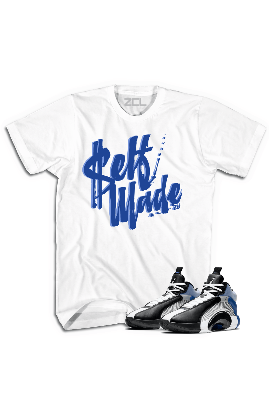 Air Jordan X Fragment "Self Made" Tee Sport (Blue) - Zamage