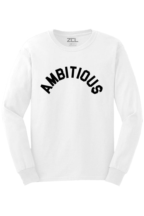 Ambitious Long Sleeve Tee (Black Logo) - Zamage