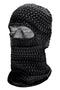 Wave Knit Balaclava (Black) - Zamage