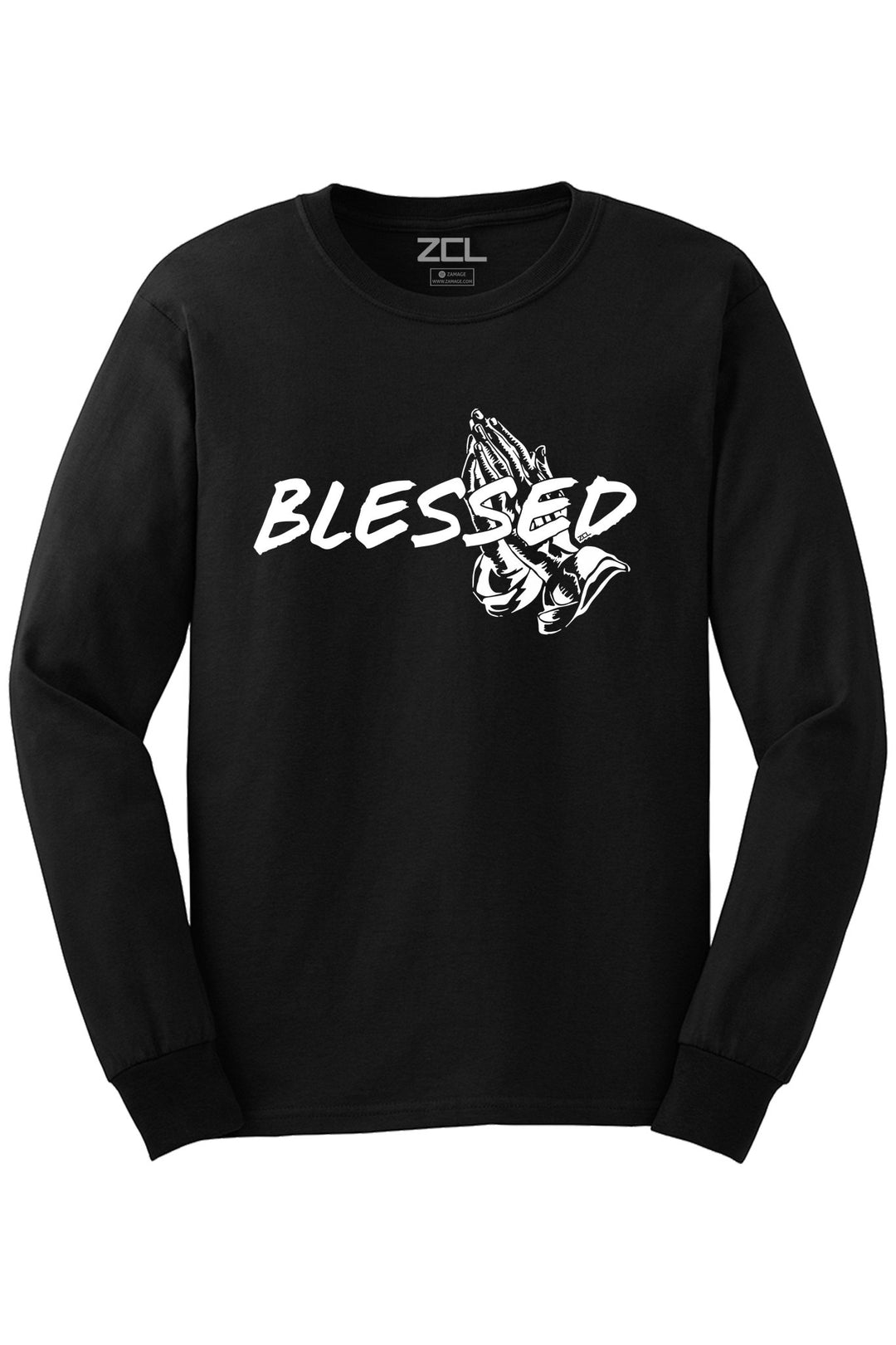 Blessed Long Sleeve Tee (White Logo) - Zamage