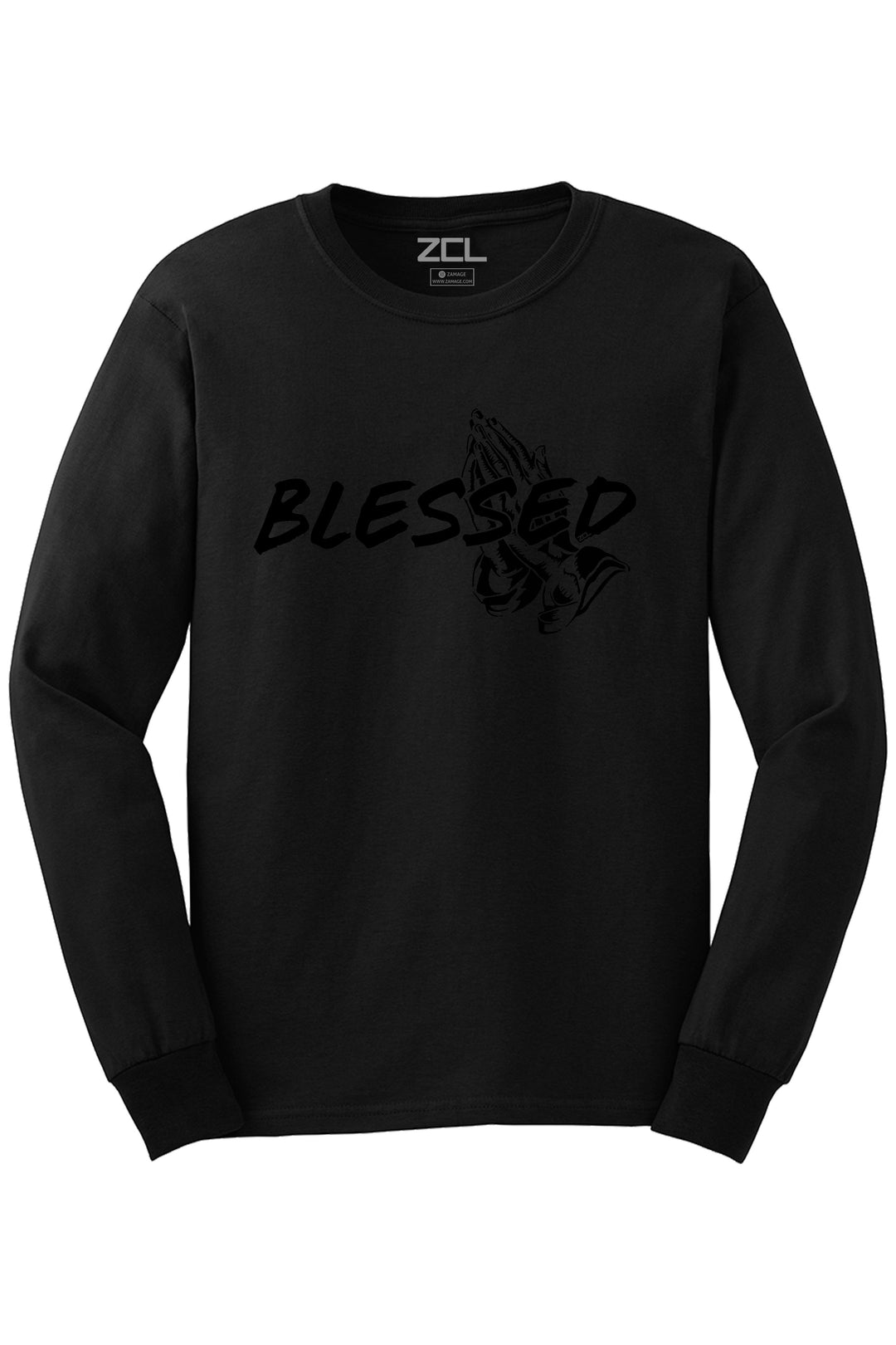 Blessed Long Sleeve Tee (Black Logo) - Zamage