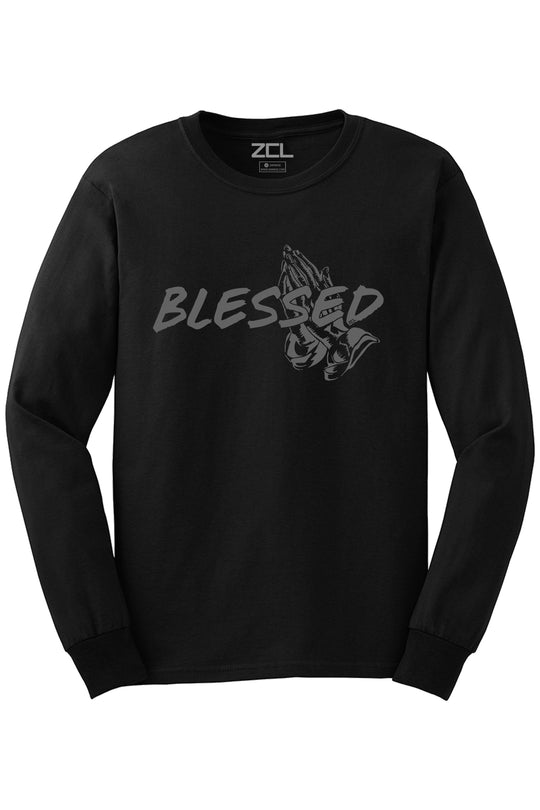 Blessed Long Sleeve Tee (Grey Logo) - Zamage