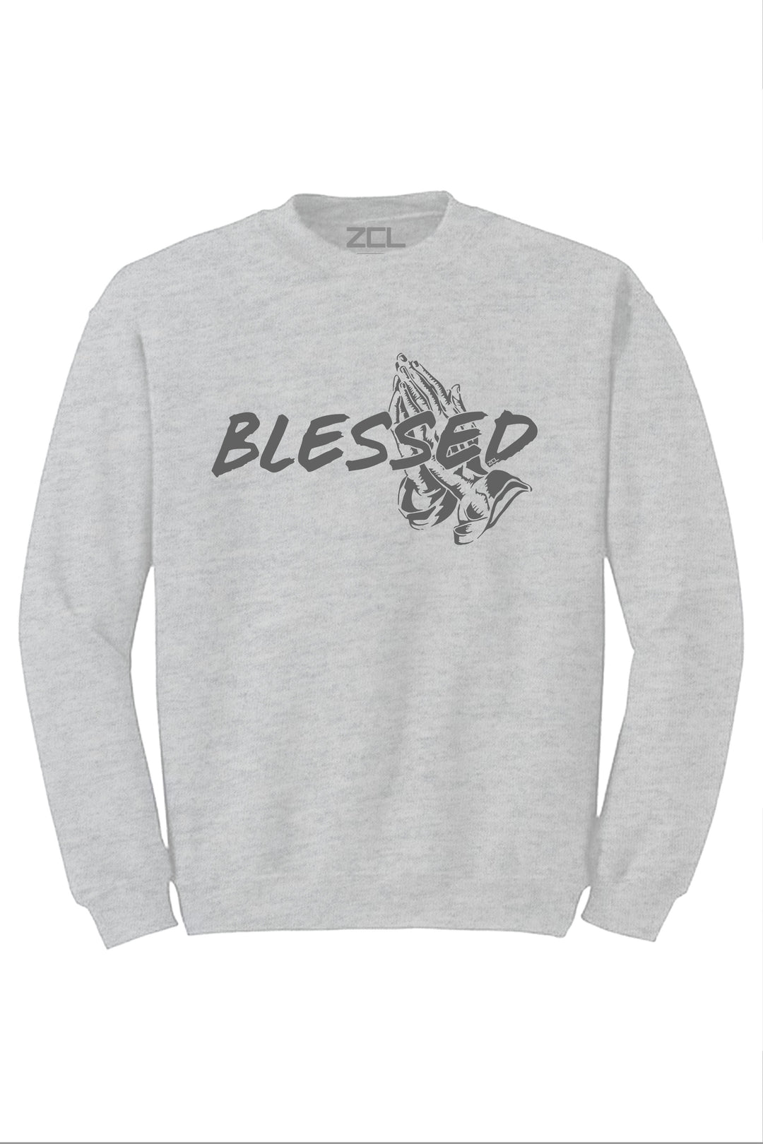 Blessed Crewneck Sweatshirt (Grey Logo) - Zamage