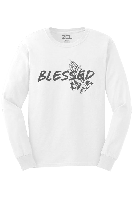Blessed Long Sleeve Tee (Grey Logo) - Zamage