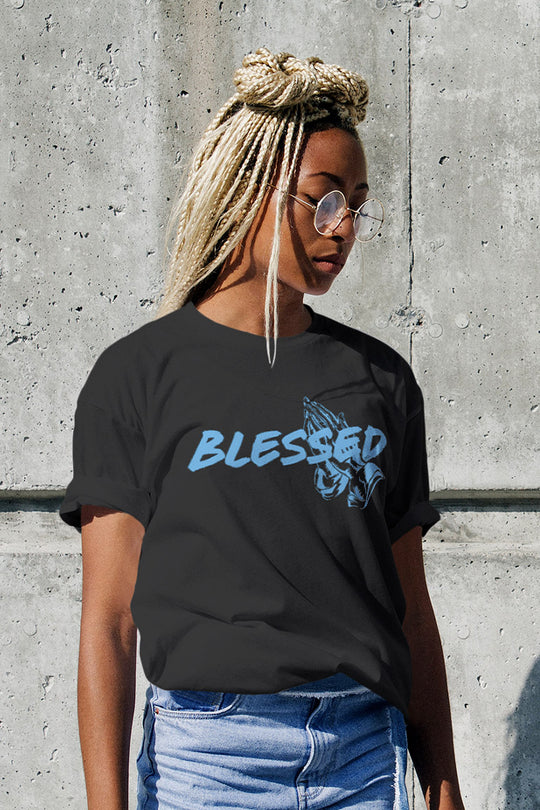 Blessed Tee (Powder Blue Logo) - Zamage