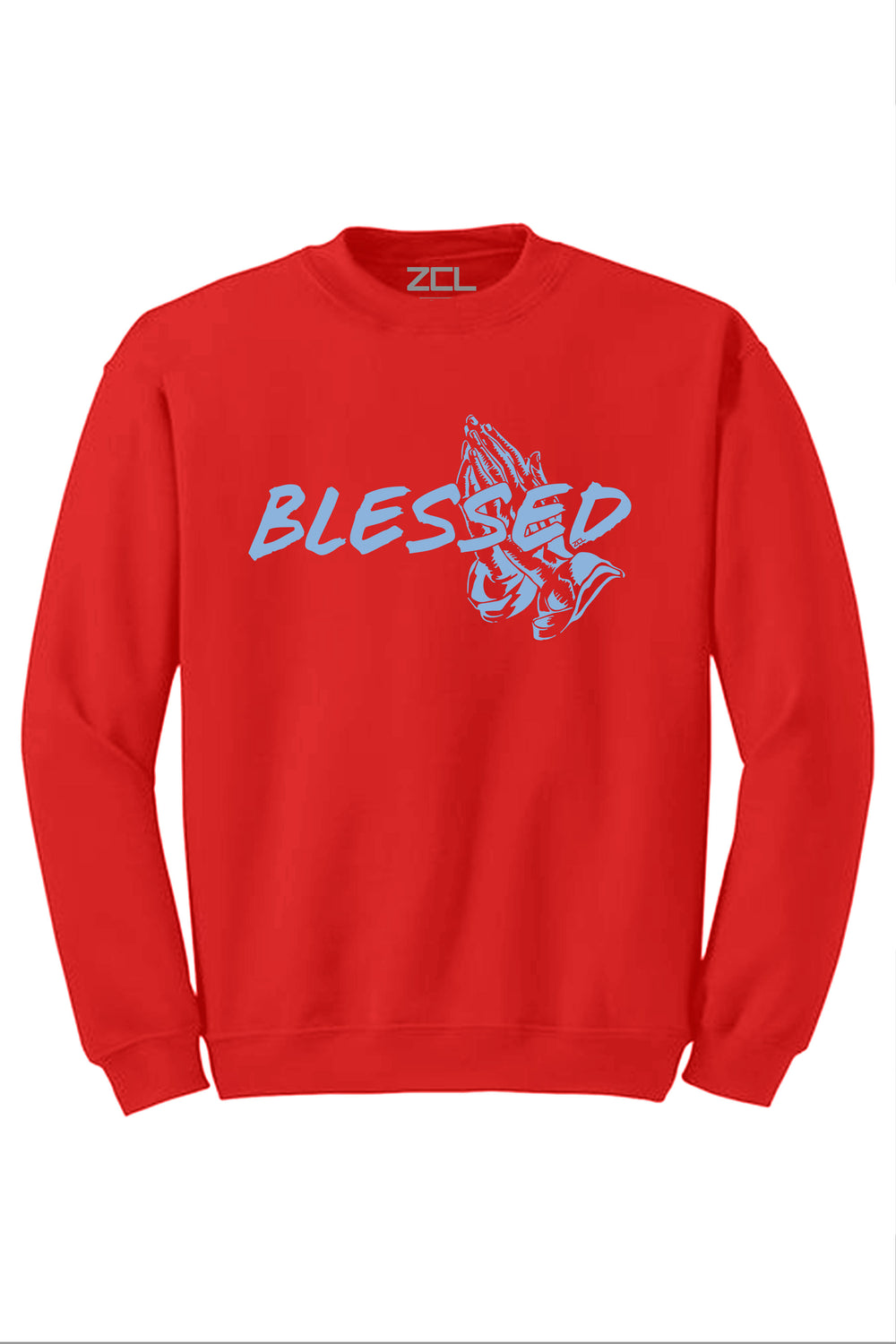 Blessed Crewneck Sweatshirt (Powder Blue Logo) - Zamage