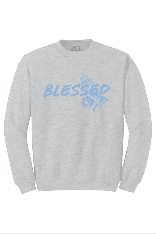 Blessed Crewneck Sweatshirt (Powder Blue Logo) - Zamage