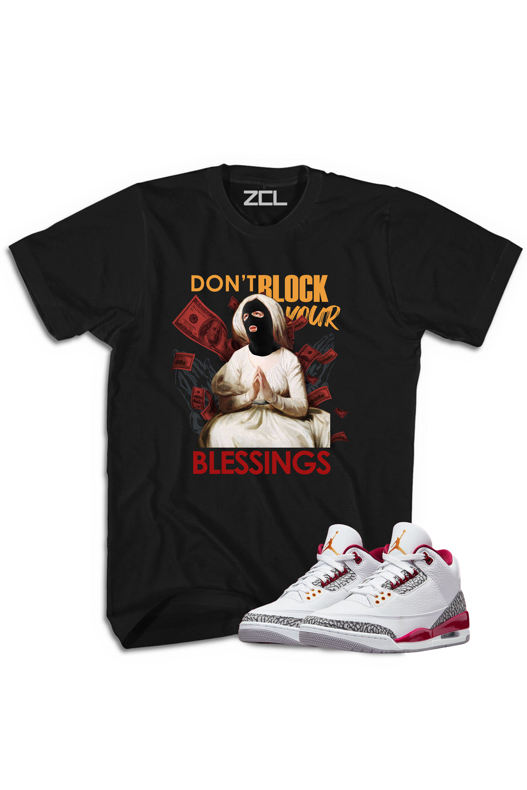 Air Jordan 3 "Don't Block Your Blessings" Tee Cardinal Red - Zamage