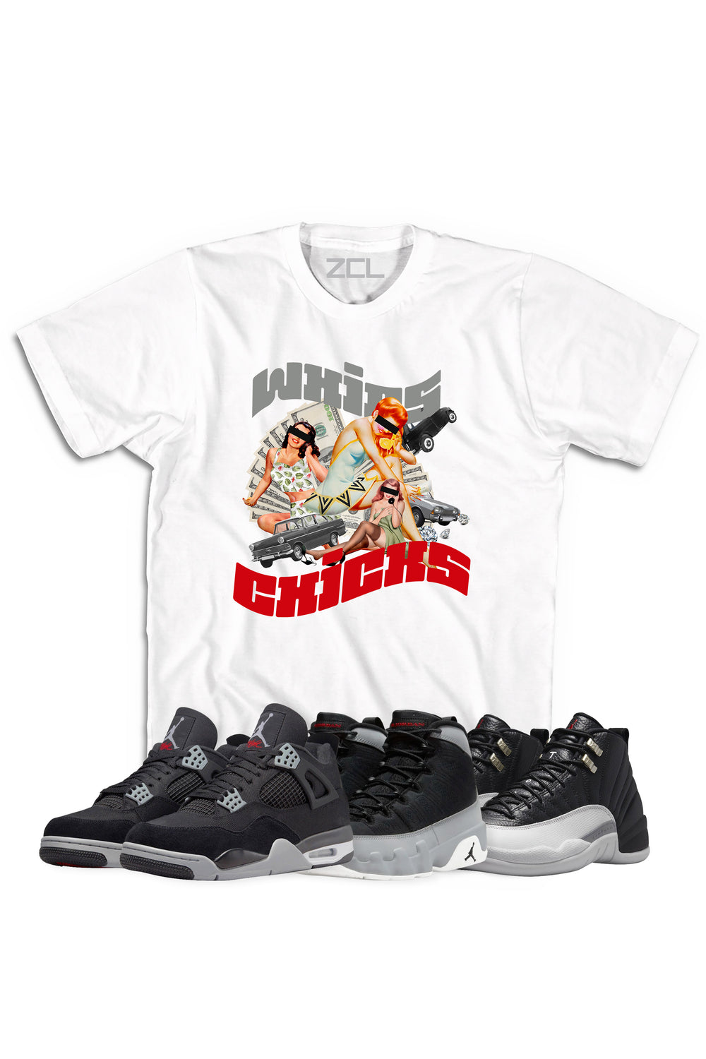 Air Jordan "Whips & Chicks" Tee Black Canvas - Zamage