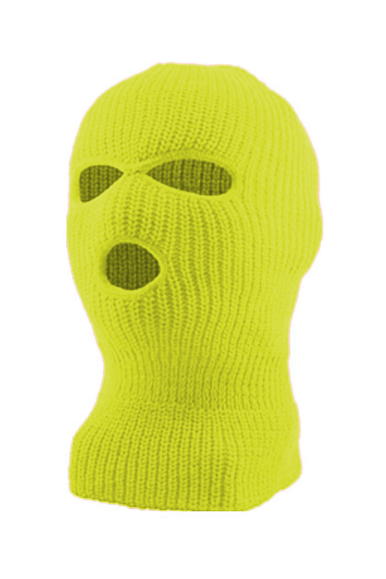 Classic Full Face Balaclava Mask (Neon Yellow) - Zamage