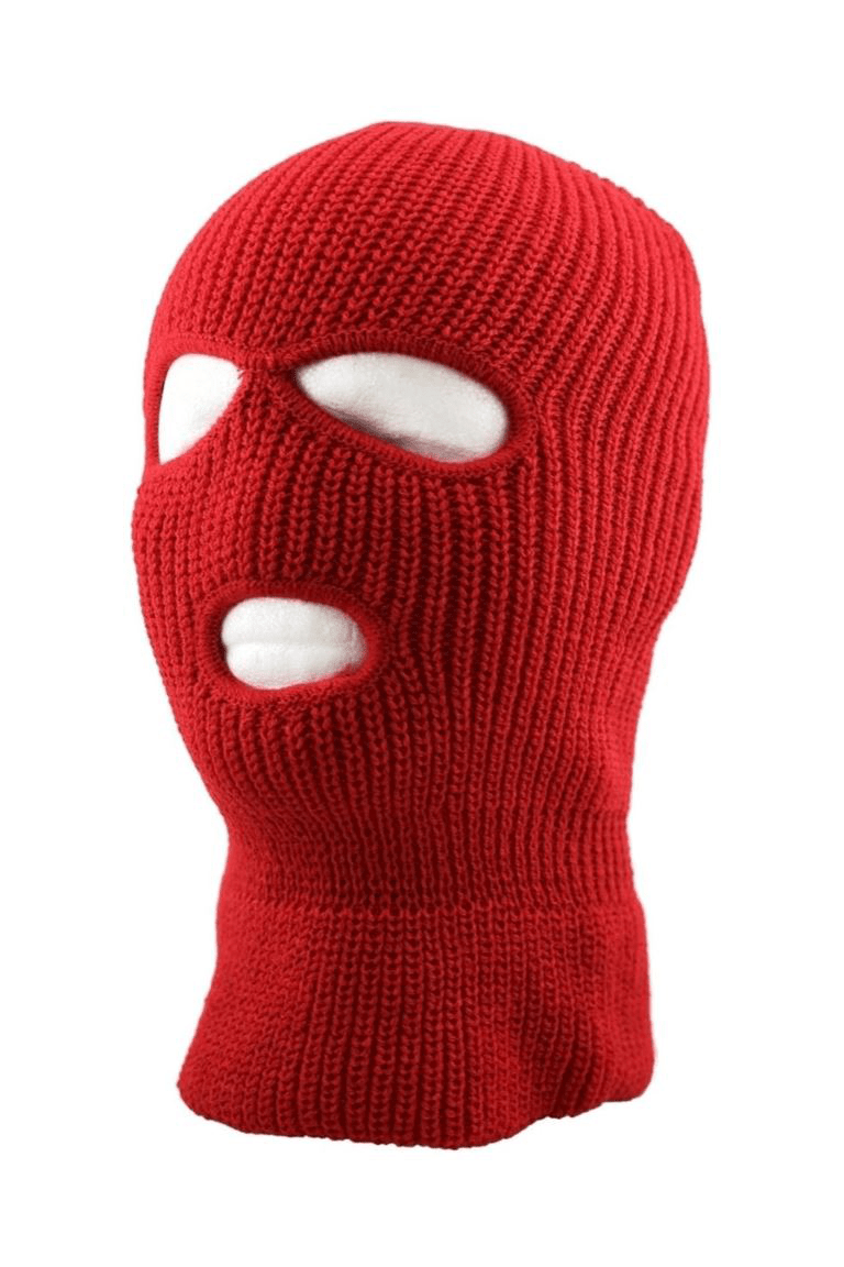 Classic Full Face Balaclava Mask (Red) - Zamage