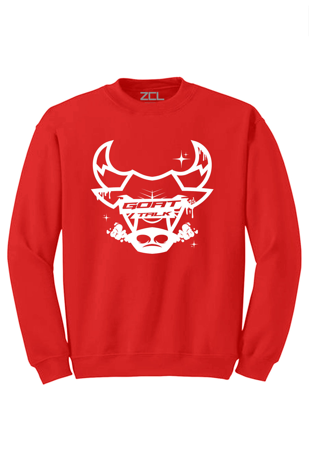 Goat Talk Crewneck Sweatshirt (White Logo) - Zamage