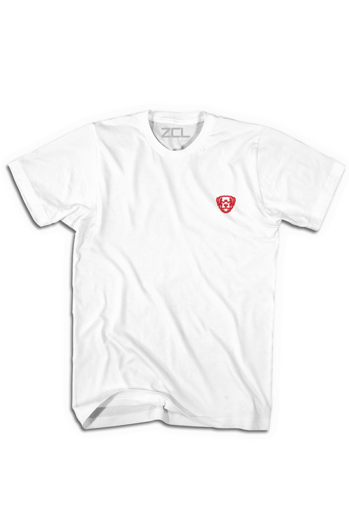 Embroidered ZCL Logo Tee (White - Red) - Zamage