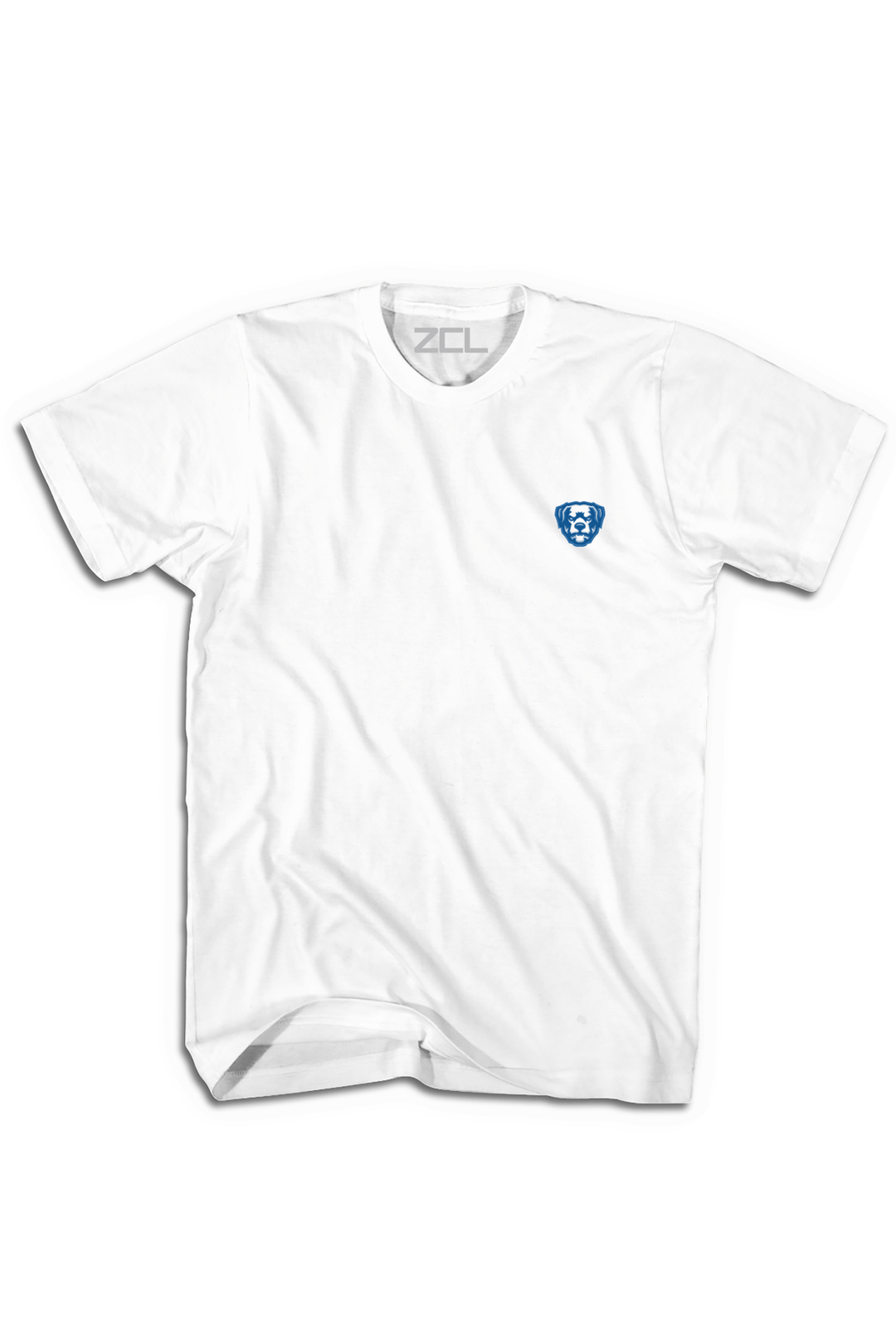 Embroidered ZCL Logo Tee (White - Royal) - Zamage