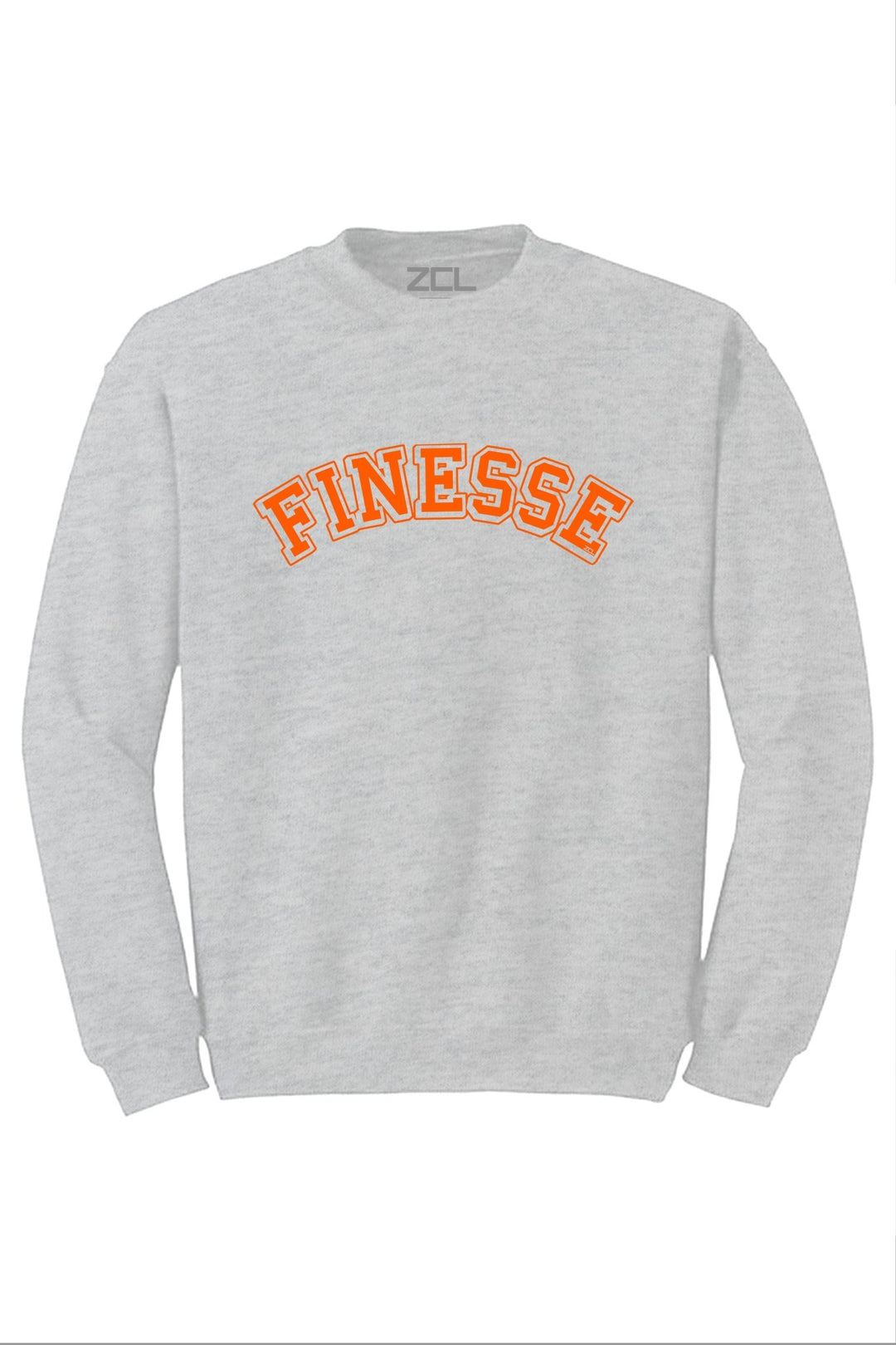 Finesse Crewneck Sweatshirt (Orange Logo) - Zamage