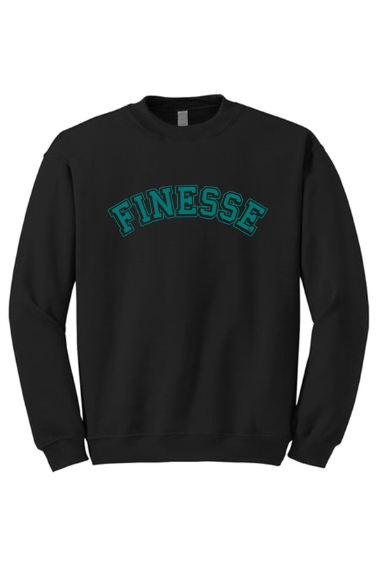 Finesse Crewneck Sweatshirt (Teal Logo) - Zamage