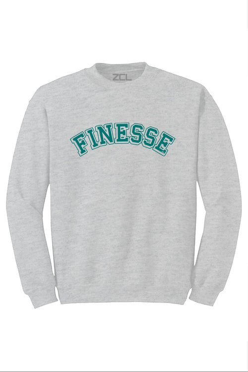 Finesse Crewneck Sweatshirt (Teal Logo) - Zamage