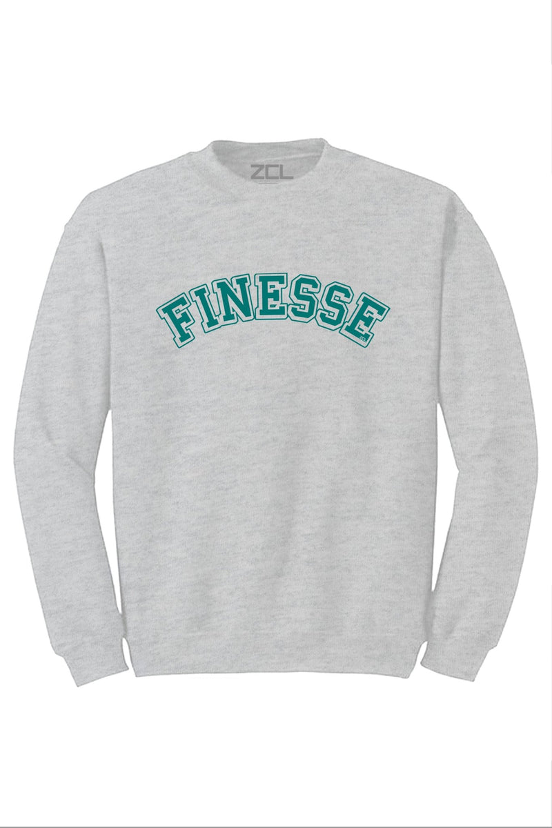 Finesse Crewneck Sweatshirt (Teal Logo) - Zamage