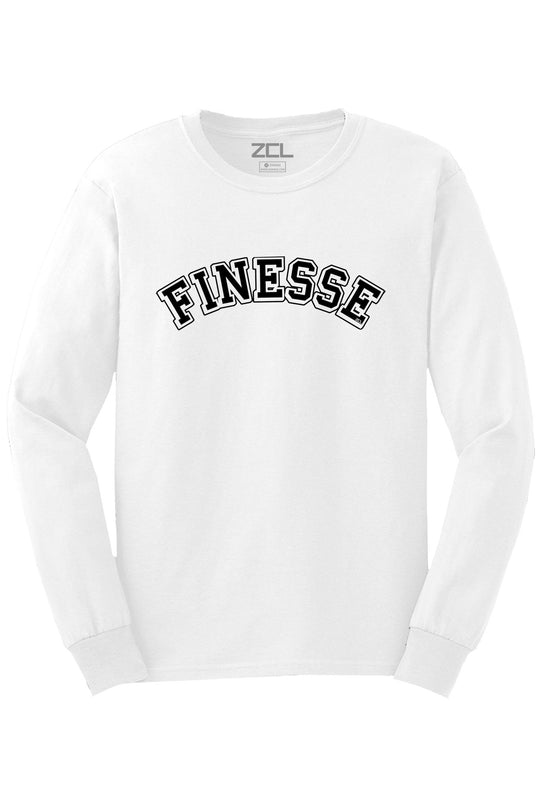 Finesse Long Sleeve Tee (Black Logo) - Zamage
