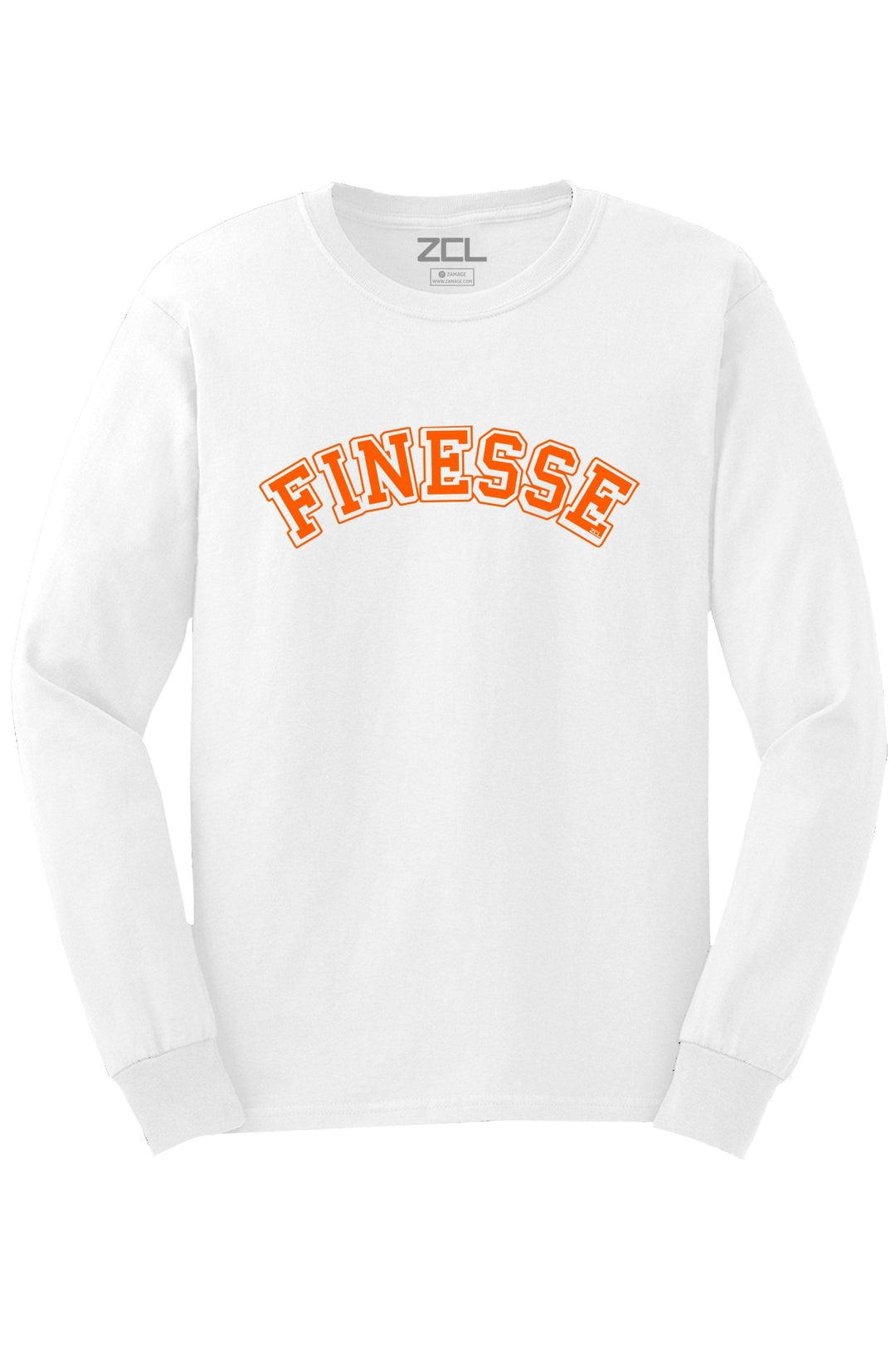 Finesse Long Sleeve Tee (Orange Logo) - Zamage