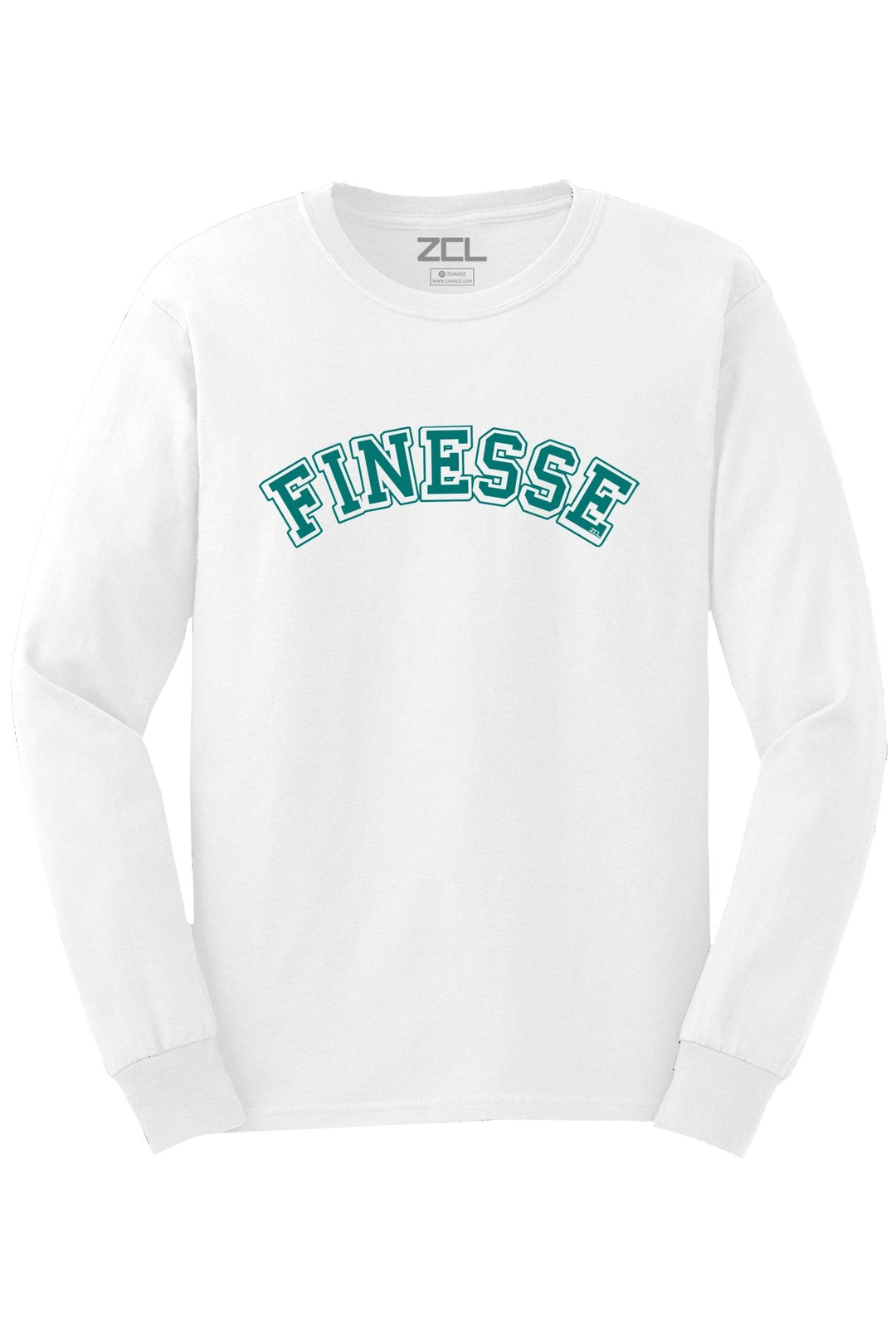 Finesse Long Sleeve Tee (Teal Logo) - Zamage