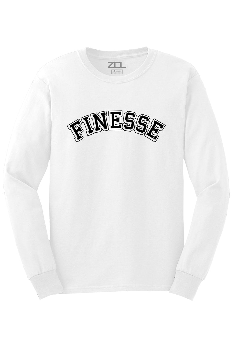Finesse Long Sleeve Tee (Black Logo) - Zamage