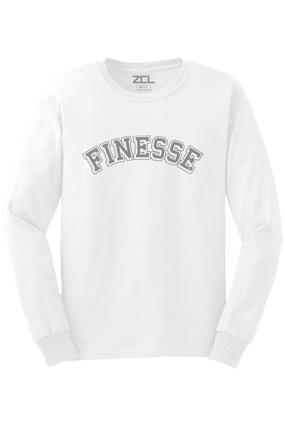 Finesse Long Sleeve Tee (Grey Logo) - Zamage