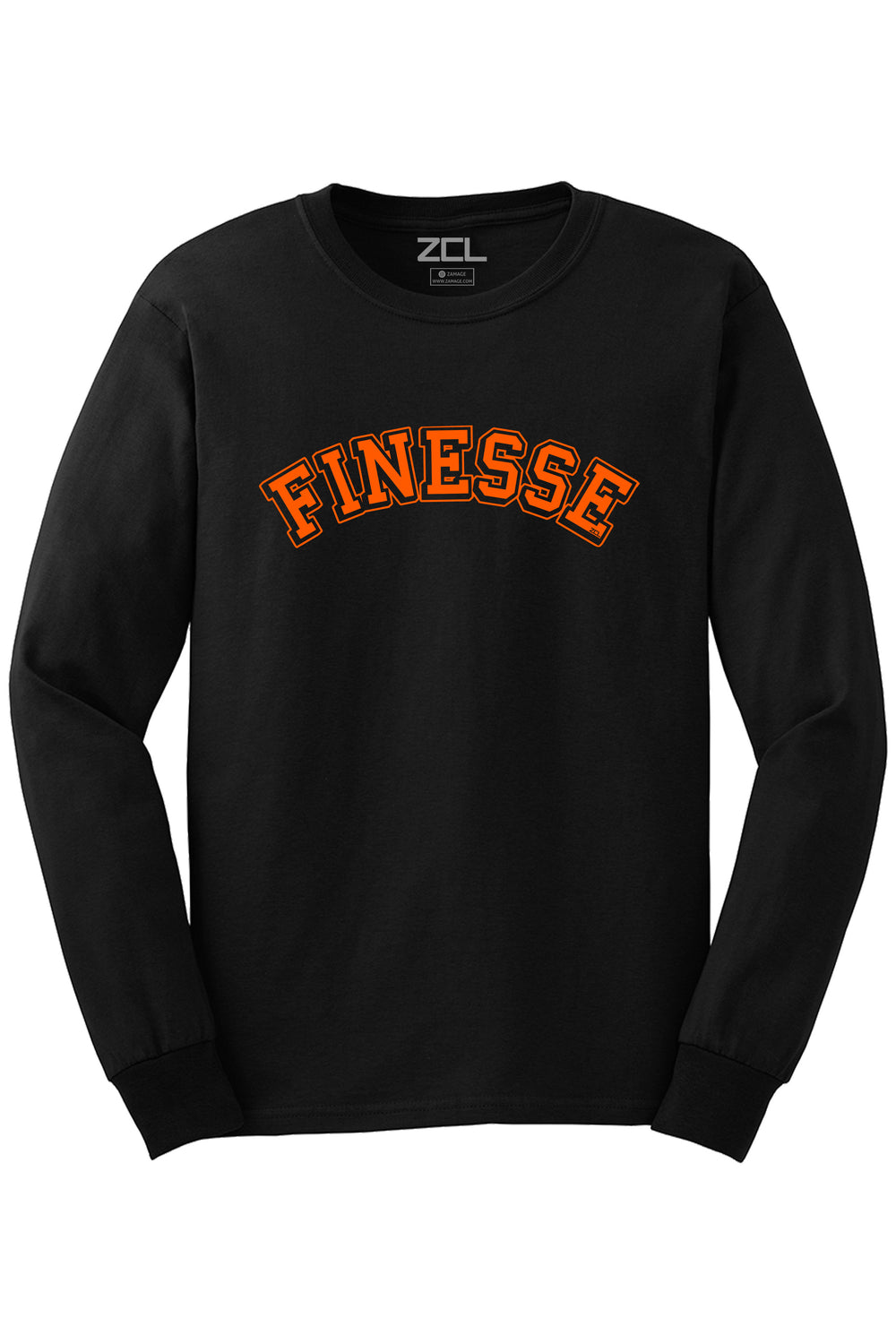 Finesse Long Sleeve Tee (Orange Logo) - Zamage