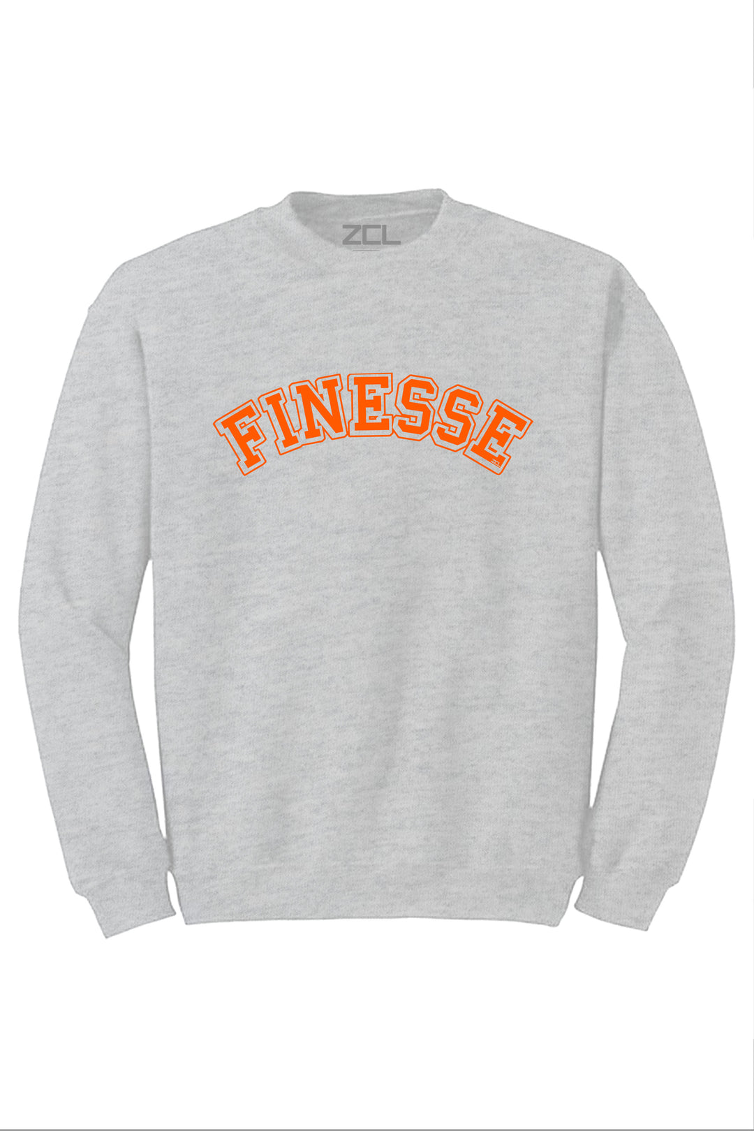 Finesse Crewneck Sweatshirt (Orange Logo) - Zamage