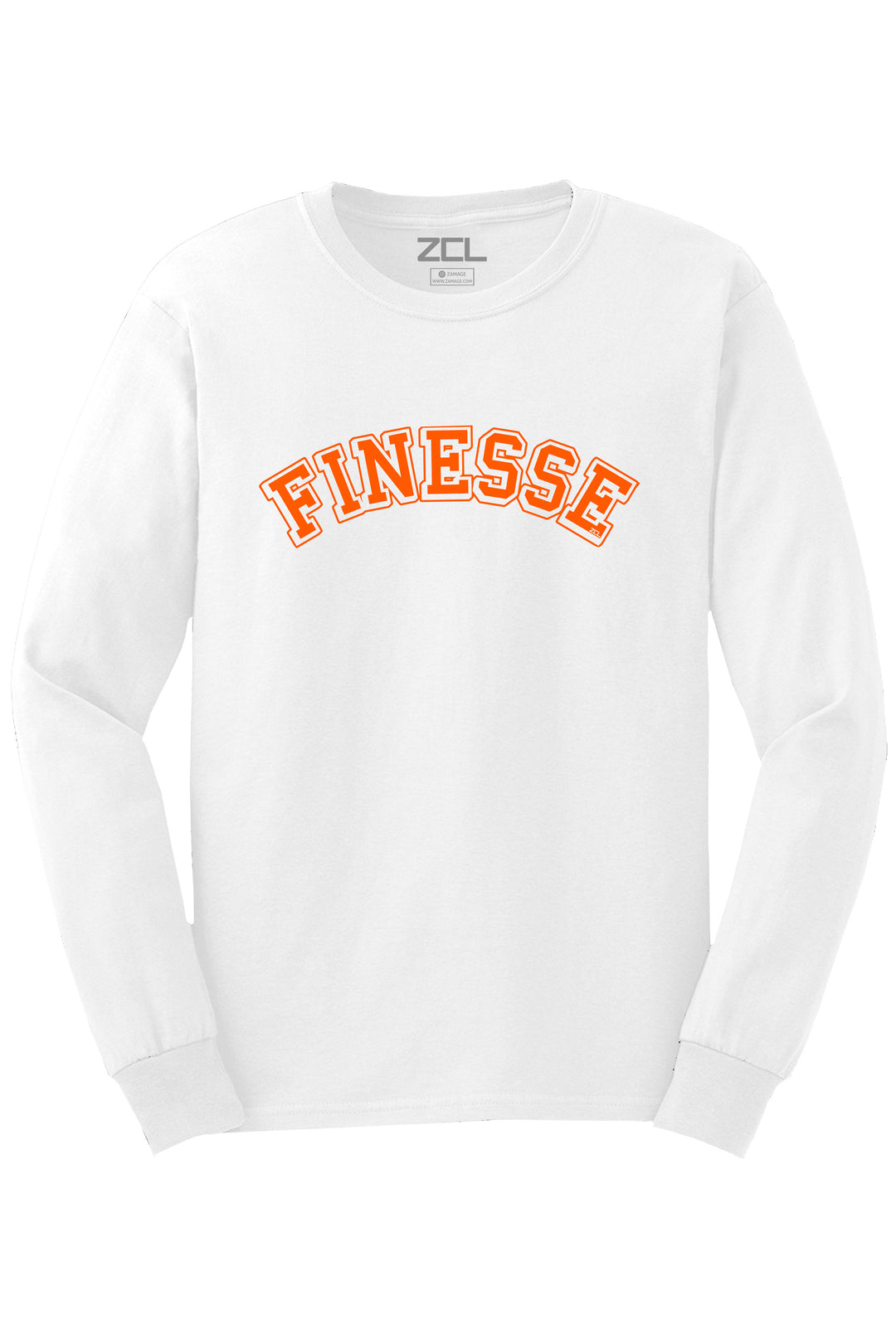 Finesse Long Sleeve Tee (Orange Logo) - Zamage
