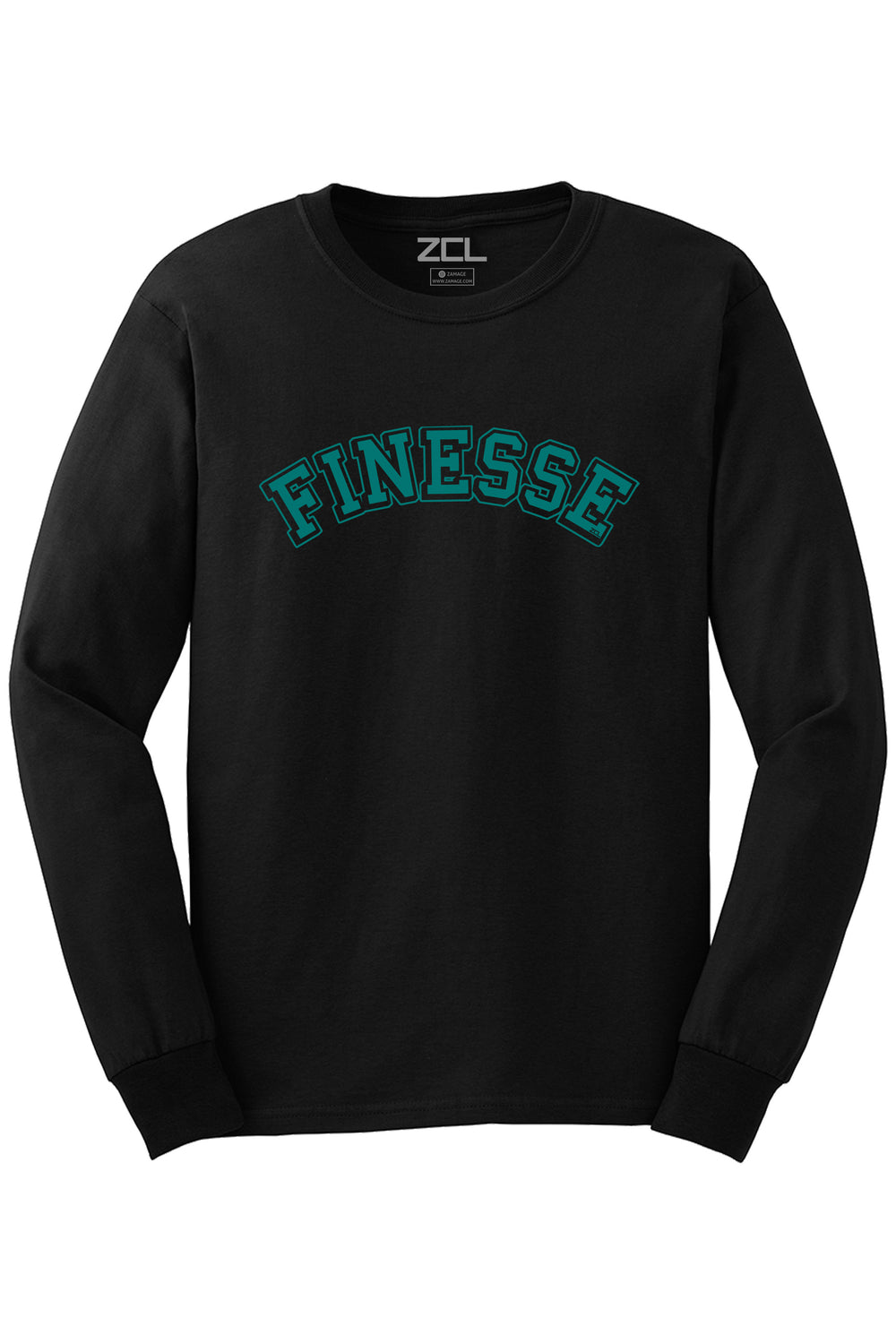 Finesse Long Sleeve Tee (Teal Logo) - Zamage
