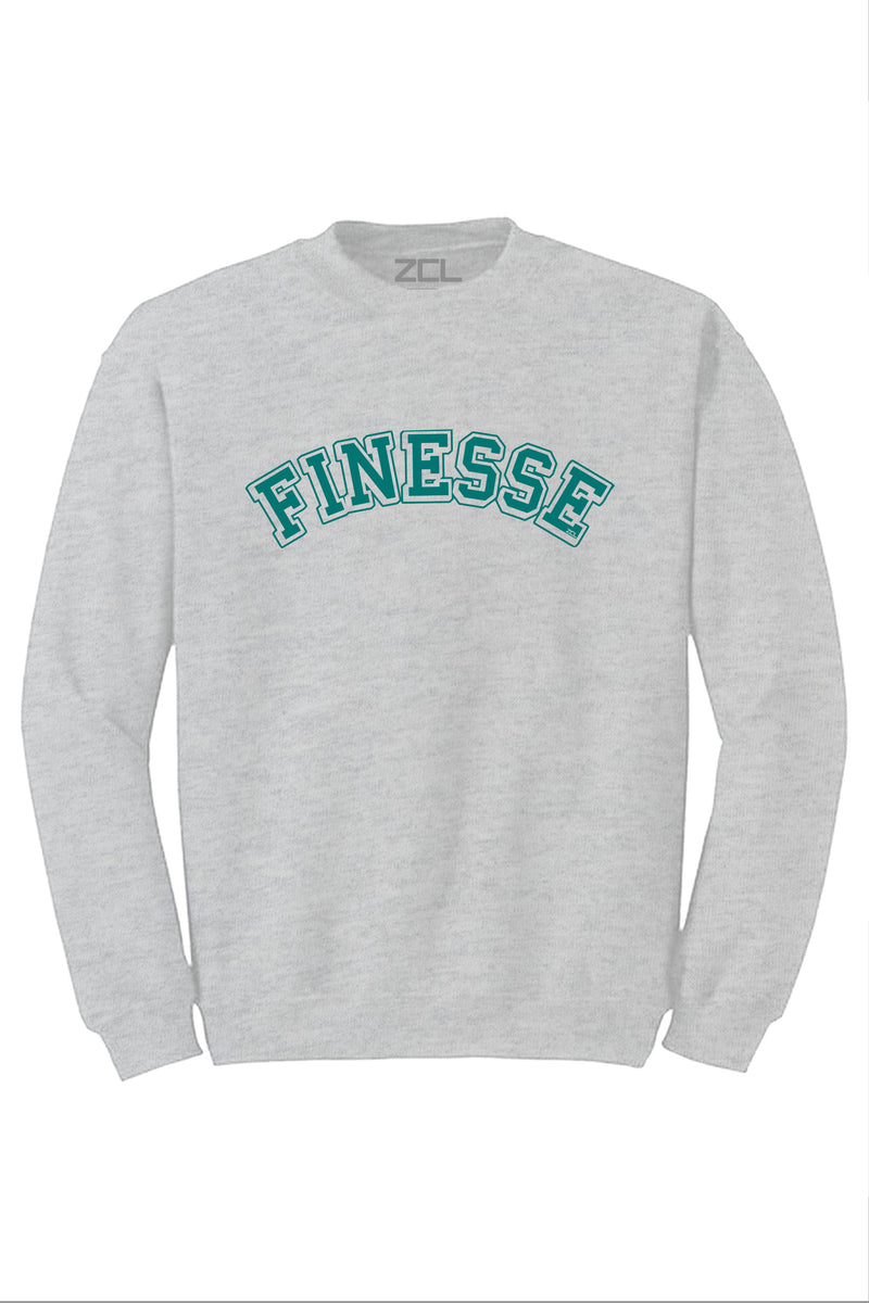 Finesse Crewneck Sweatshirt (Teal Logo) - Zamage