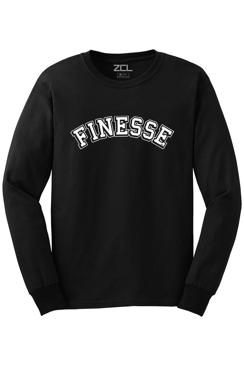 Finesse Long Sleeve Tee (White Logo) - Zamage