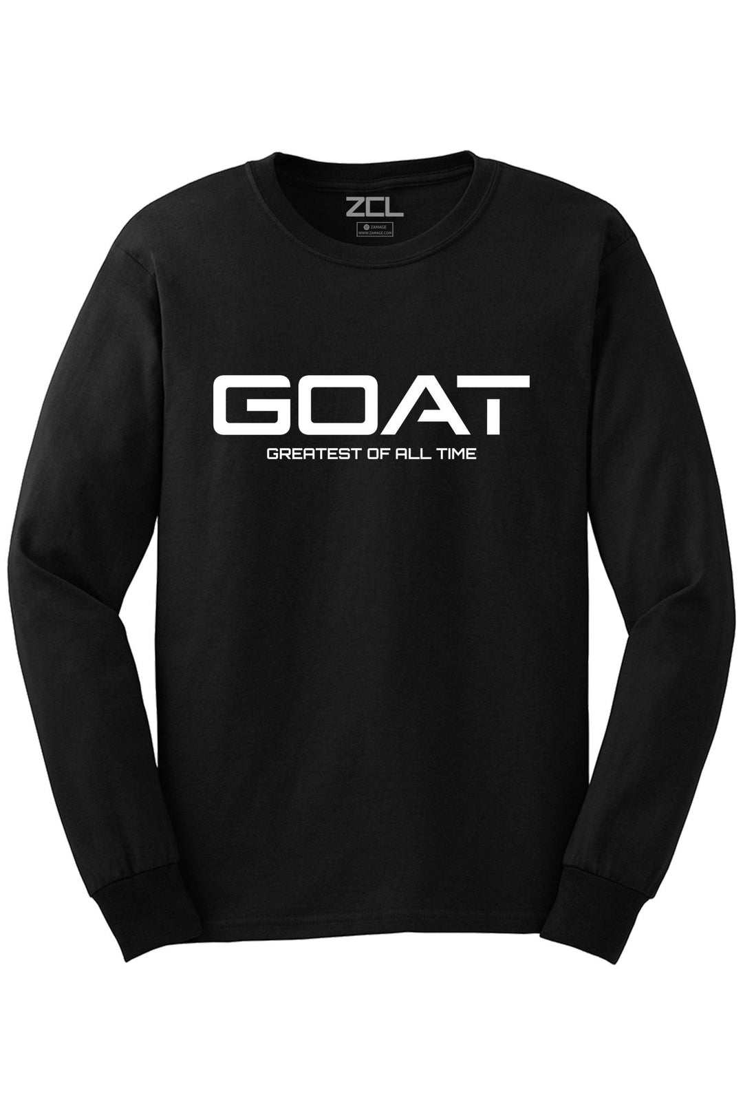Greatest Of All Time V2 Long Sleeve Tee (White Logo) - Zamage